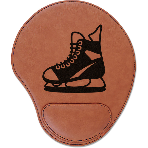 Custom Hockey Leatherette Mouse Pad with Wrist Support
