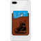 Hockey Cognac Leatherette Phone Wallet on iphone 8
