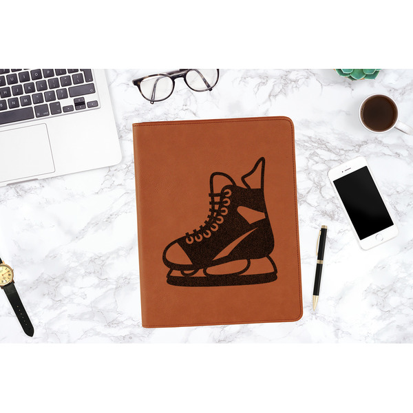 Hockey Cognac Leatherette Portfolios - Lifestyle Image