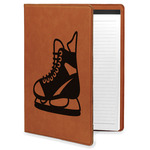 Hockey Leatherette Portfolio with Notepad