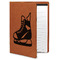 Hockey Cognac Leatherette Portfolios with Notepad - Large - Main