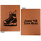 Hockey Cognac Leatherette Portfolios with Notepad - Small - Double Sided- Apvl