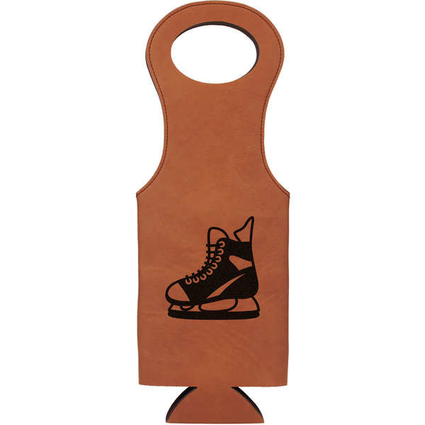 Custom Hockey Leatherette Wine Tote