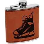 Hockey Leatherette Wrapped Stainless Steel Flask