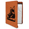 Hockey Leatherette Zipper Portfolio with Notepad