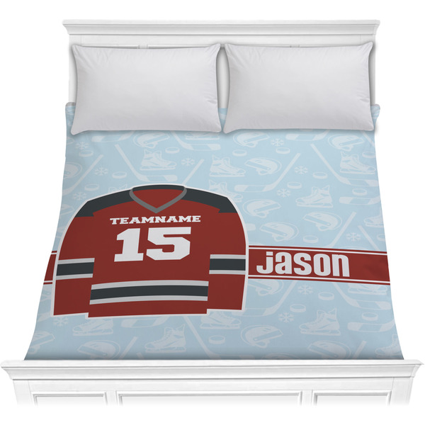 Custom Hockey Comforter - Full / Queen (Personalized)