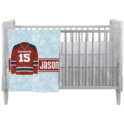 Hockey Crib Comforter / Quilt (Personalized)
