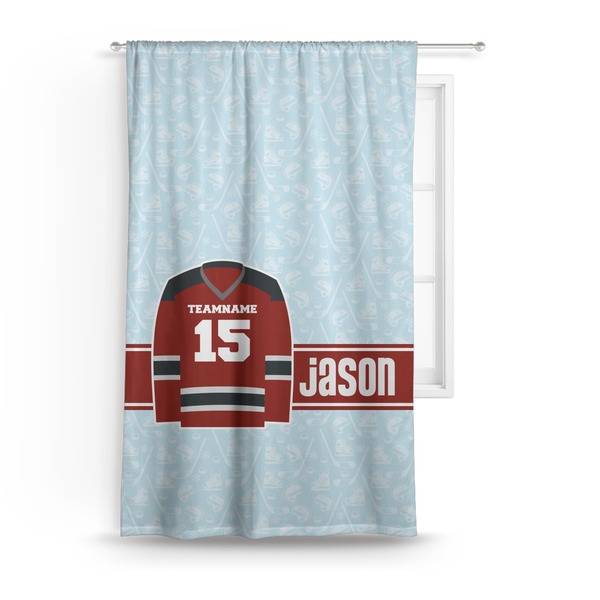 Custom Hockey Curtain - 50"x84" Panel (Personalized)