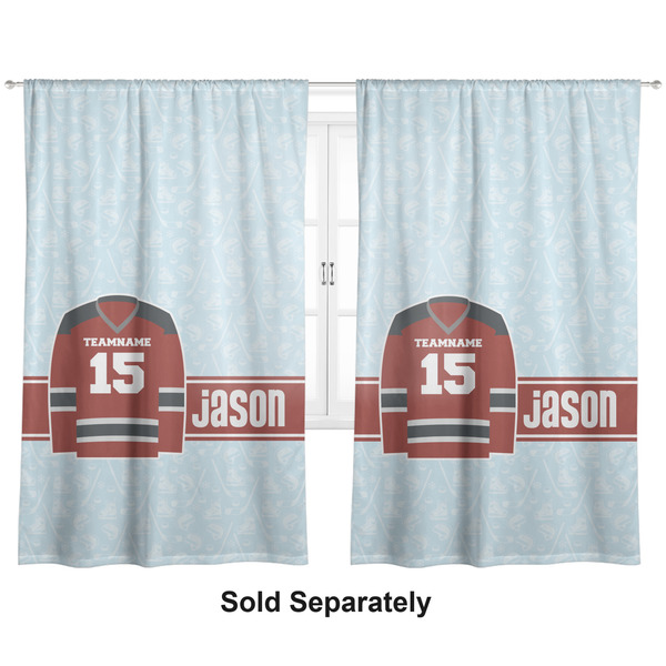 Custom Hockey Curtain Panel - Custom Size (Personalized)