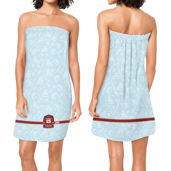 Hockey Custom Bath Wrap - Front & Back View