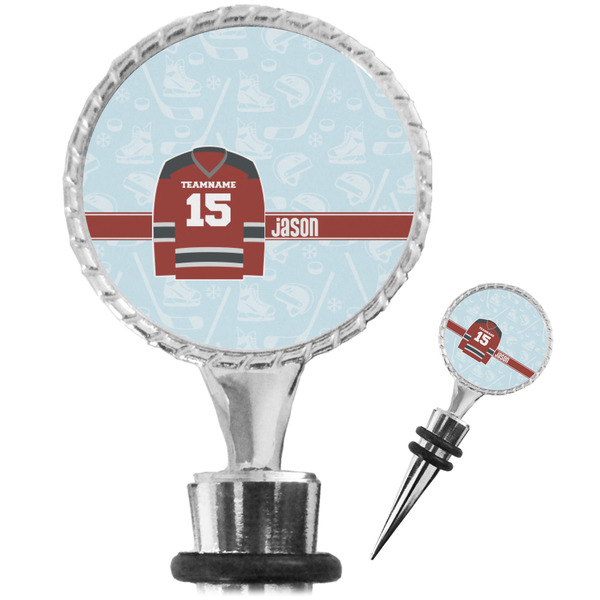 Custom Hockey Wine Bottle Stopper (Personalized)