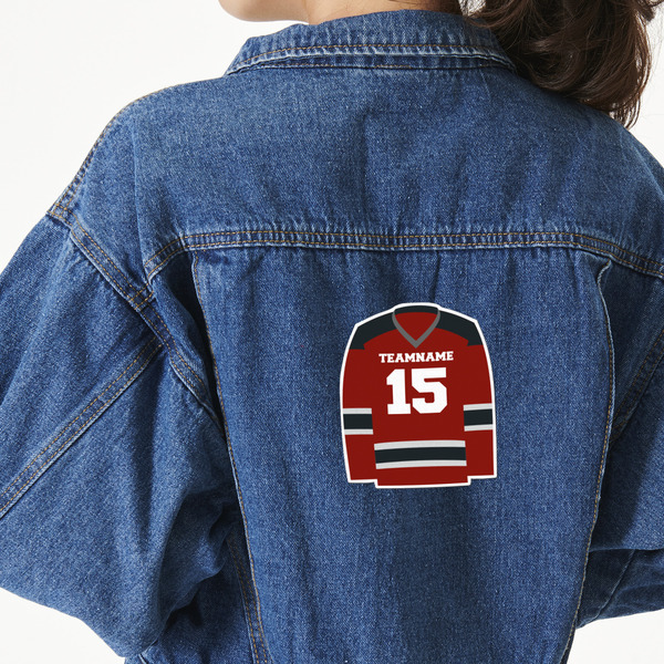 Custom Hockey Twill Iron On Patch - Custom Shape - X-Large (Personalized)
