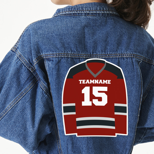 Custom Hockey Twill Iron On Patch - Custom Shape - 3XL (Personalized)