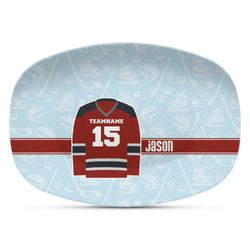 Hockey Plastic Platter - Microwave & Oven Safe Composite Polymer (Personalized)