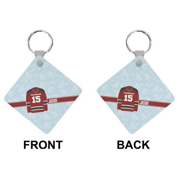 Hockey Diamond Keychain (Front + Back)