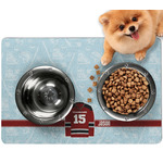 Hockey Dog Food Mat - Small w/ Name and Number