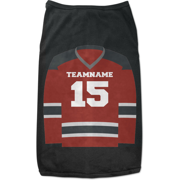 Custom Hockey Black Pet Shirt - L (Personalized)