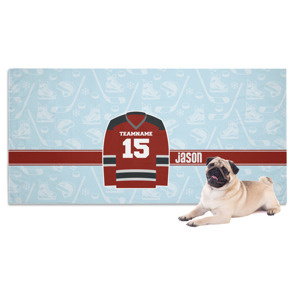 Custom Hockey Dog Towel (Personalized)