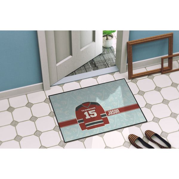 Hockey Door Mat Lifestyle