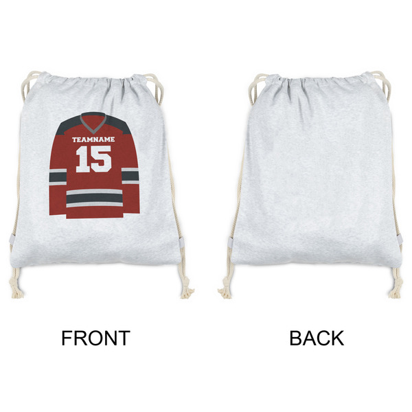 Hockey Drawstring Backpacks - Sweatshirt Fleece - Single Sided - APPROVAL