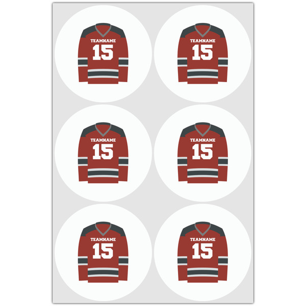 Hockey Drink Topper - Large - Set of 6