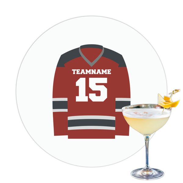 Custom Hockey Printed Drink Topper (Personalized)
