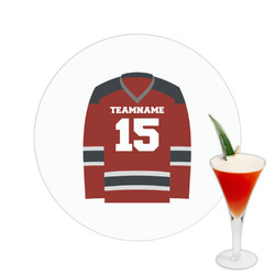 Hockey Printed Drink Topper -  2.5" (Personalized)