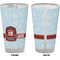 Hockey Pint Glass - Full Color - Front & Back Views