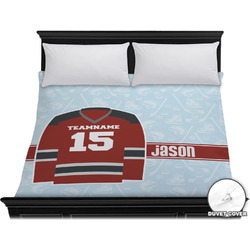 Hockey Duvet Cover - King (Personalized)