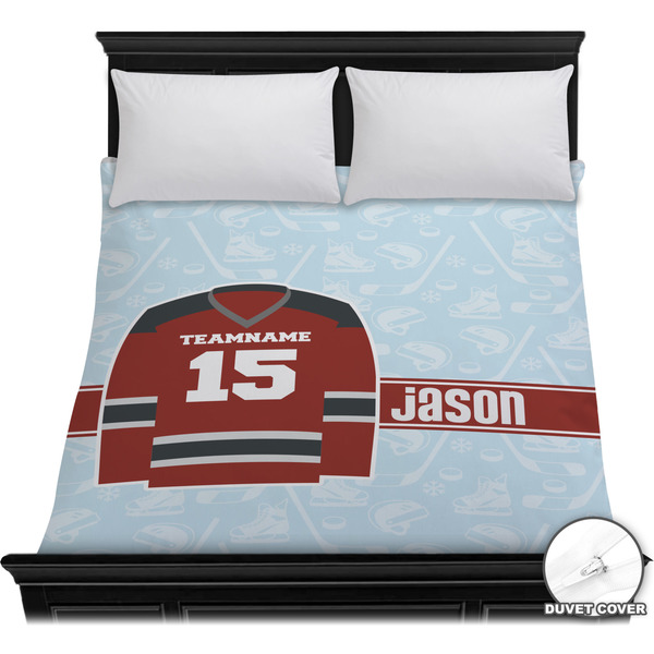 Custom Hockey Duvet Cover - Full / Queen (Personalized)