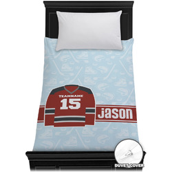 Hockey Duvet Cover - Twin XL (Personalized)