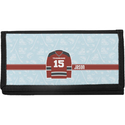 Hockey Canvas Checkbook Cover (Personalized)