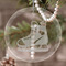 Hockey Engraved Glass Ornament