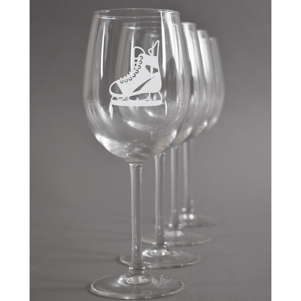 Custom Hockey Wine Glasses (Set of 4)