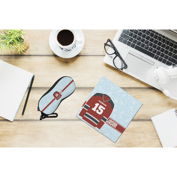 Hockey Eyeglass Case and Cloth Set - LIFESTYLE