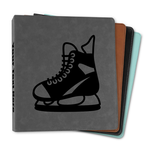 Custom Hockey Leather Binder - 1" (Personalized)