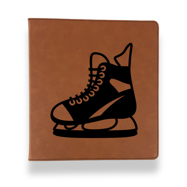 Custom Hockey Leather Binder - 1" - Rawhide (Personalized)