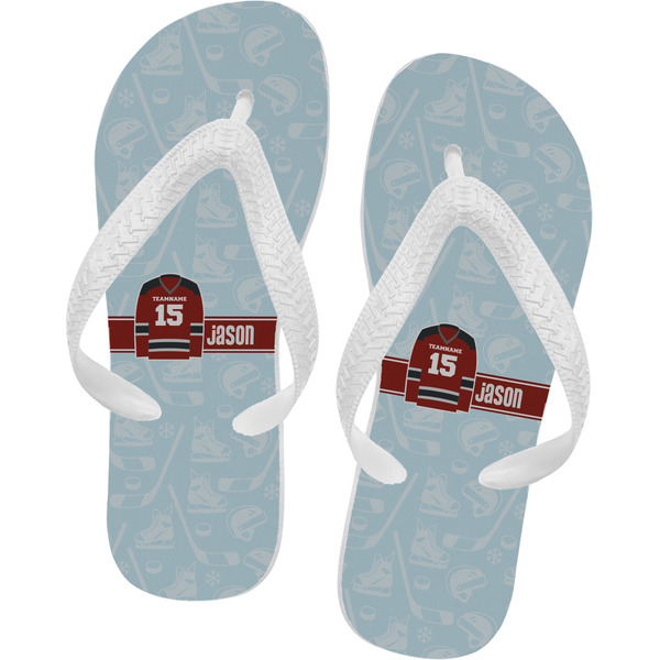 Custom Hockey Flip Flops - Small (Personalized)
