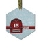 Hockey Frosted Glass Ornament - Hexagon