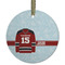 Hockey Frosted Glass Ornament - Round