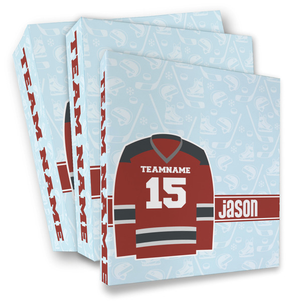 Custom Hockey 3 Ring Binder - Full Wrap (Personalized)
