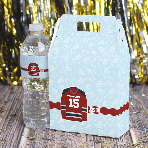 Hockey Gable Favor Box - In Context