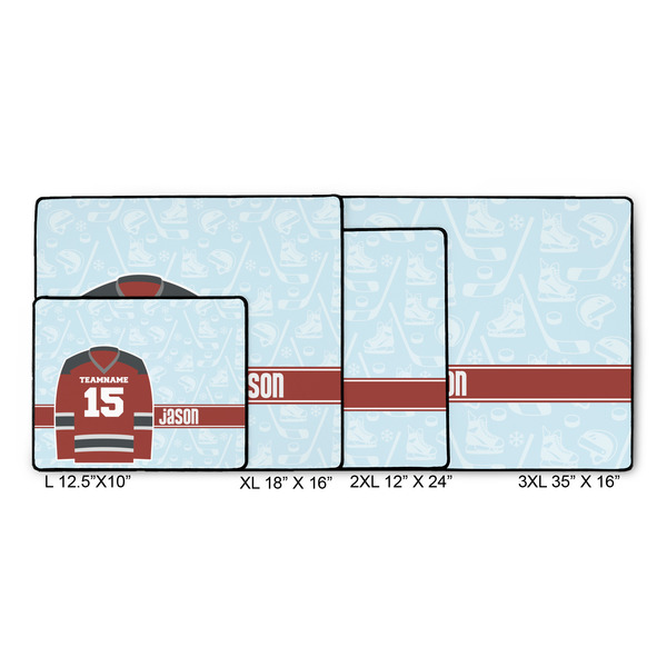 Hockey Gaming Mats - SIZE CHART