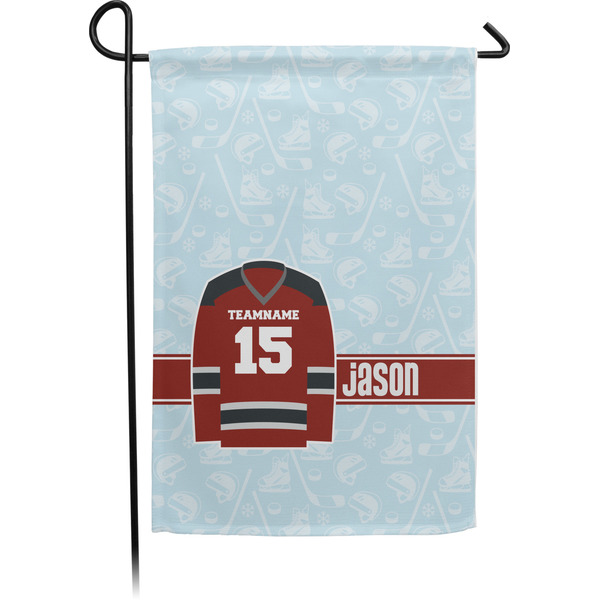 Custom Hockey Small Garden Flag - Single Sided w/ Name and Number