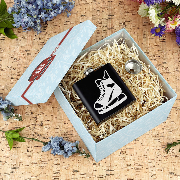 Hockey Gift Boxes with Lid - Canvas Wrapped - Large - In Context