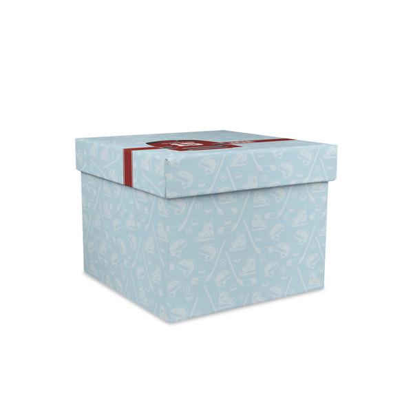 Custom Hockey Gift Box with Lid - Canvas Wrapped - Small (Personalized)