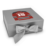 Hockey Gift Box with Magnetic Lid - Silver (Personalized)