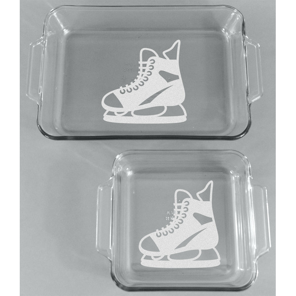 Hockey Glass Baking Dish Set - FRONT