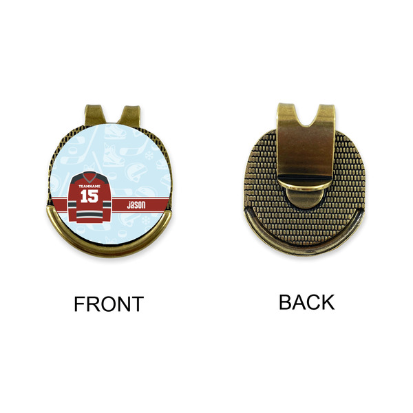 Hockey Golf Ball Hat Clip Marker - Apvl - GOLD