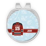 Hockey Golf Ball Marker - Hat Clip - Silver